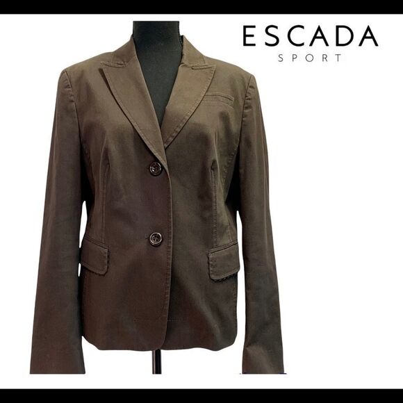 ESCADA SPORT Brown blazer jacket size 42 - Picture 1 of 9